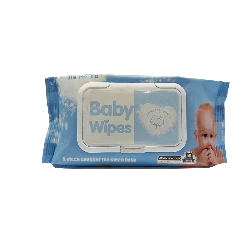 Disposable pure water wet wipes, 50 pieces, suitable for baby s hands and mouth wet wipes with lid Baby wipes 50pcs*1 pack