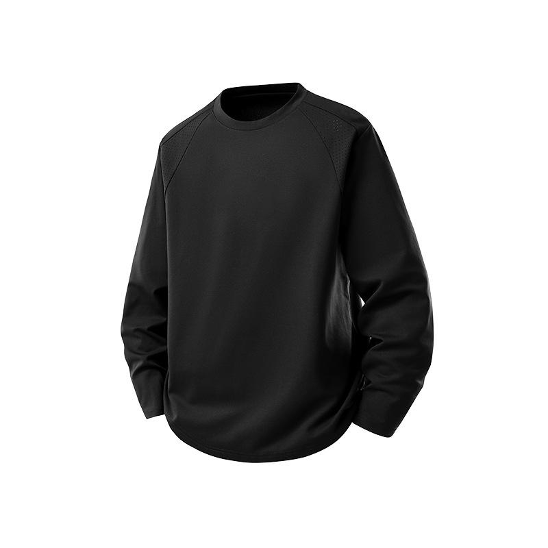 Breathable Raglan-Sleeve Top with Stylish Details Comfortable Everyday Commute T-Shirt with A Round Neckline