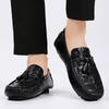 Genuine Leather Men Loafers Fashion Men Casual Shoes Crocodile Pattern Slip On Flats Quality Moccasins Outdoor Driving Footwear