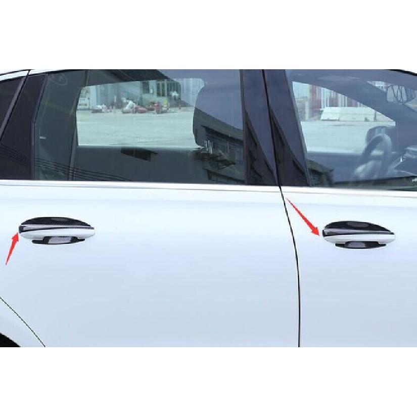 Exterior Side Door Handle Cover Trim Fit For Benz GLB 2020-2022 ABS Carbon Fiber