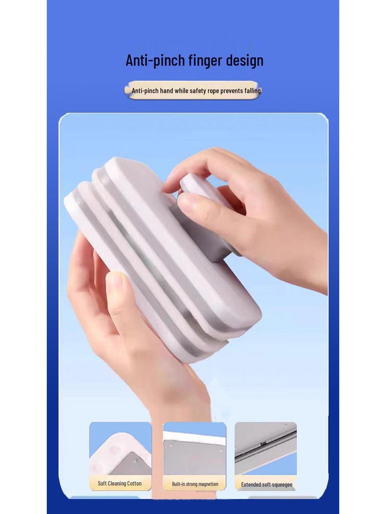 Starker magnetischer doppelseitiger Fensterputzer für Einfach-/Doppelglas