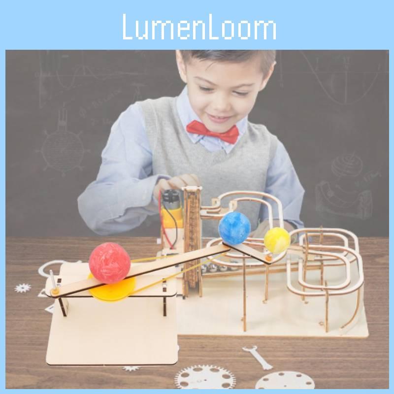 Science Experiment Diy Wooden Earth Moon Sun Solar System Model Kit Educational Toy For Kids