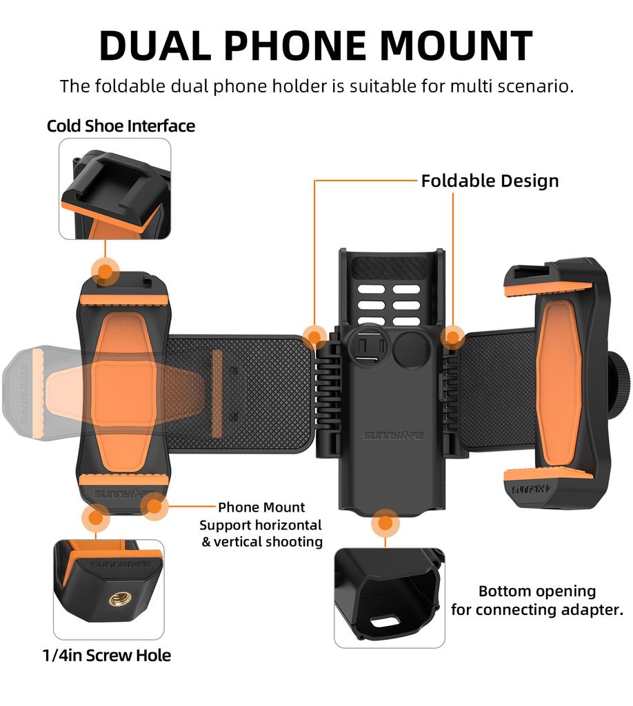 Multi-Use Mobile Phone Expansion Bracket For Osmo Pocket 3 Handheld Bracket For DJI Pocket 3 Handle Adapter Camera Accessories