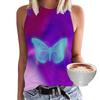 Summer Butterfly Floral 3D Print Tank Top Women Streetwear Y2k Tops Oversized O-Neck Vest Off Shoulder Sleeveless Girls Camisole