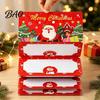 Holiday Greeting Card Holder Christmas Cash Gift Envelopes, 6 Slots Foldable Money Holder, DIY Booklet for Xmas Parties, Family Gatherings Party