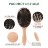 Boar Bristle Hair Brush Women Combs for Hair Wood HairBrush Detangle Straightener Brush Hair Comb Barber Accessories