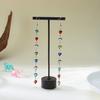 Bohemian Trendy Colorful Love Heart Shape Rhinestone Long Earrings For Women Temperament Crystal Tassel Hanging Earring Jewelry