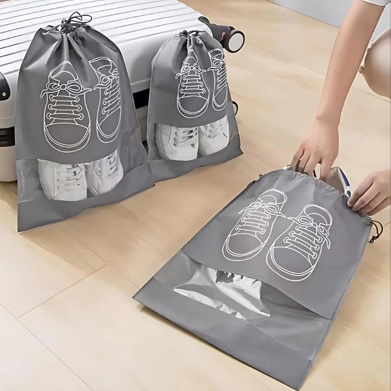 Shoes Storage Bags Closet Organizer Non-woven Travel Portable Bag Waterproof Pocket Clothing Classified Hanging Bag