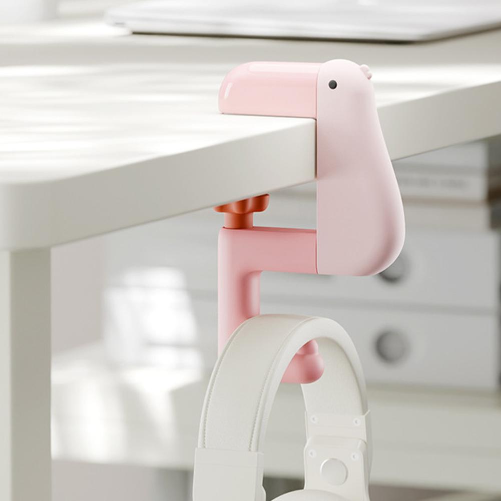 Cute Portable Desk Side Hanging Bag Hook Multifunctional Adjustable Table Bag Hanger Plastic Travel Bag Organizer