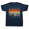 Mountains Are Calling I Must Go Retro Vintage T Shirts Summer Cotton Hiking Adventure Parks Camping Wildlife Outdoors T-shirt
