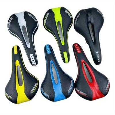 Mountain Bike Seat Cushion, Bicycle Saddle, Bicycle Seat Cushion, Road Bike Saddle, Comfortable and Thick Silicone Perforated