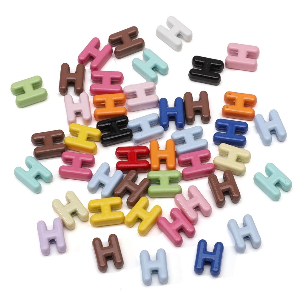 5Pcs Alloy Small Colored Drip Oil Letter Beads Bead For DIY Handmade Materials Bracelets Necklaces Jewelry Making