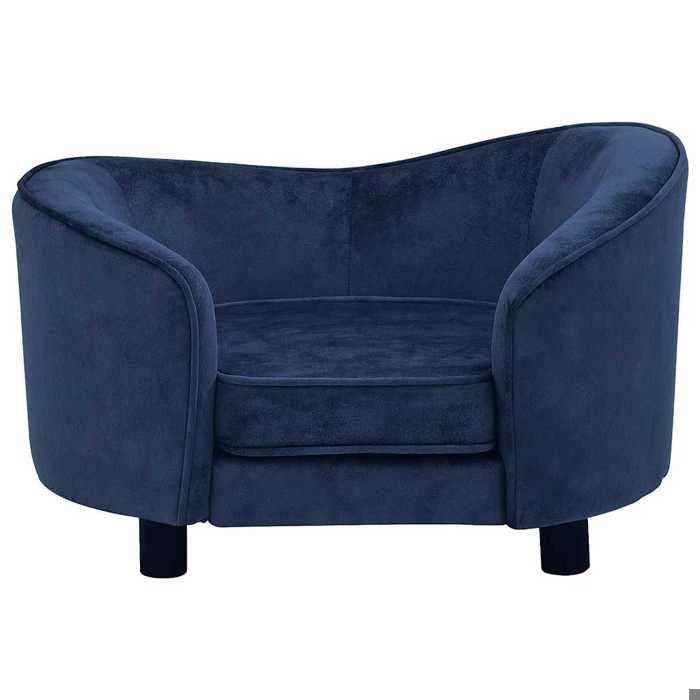 Canapé pour chien - vidaXL - 69x49x40 cm - Bleu - Peluche - Intérieur