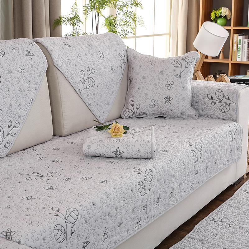 Husă de canapea modernă minimalistă antiderapantă Bumbac Țesătură grafică 3D Față de pernă Prosop pentru brațul canapelei Patru sezoane Pernă de spălat Acasă