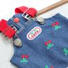 PETCIRCLE Pet Cherry Denim Dress Cute Outfit Dogs Cats