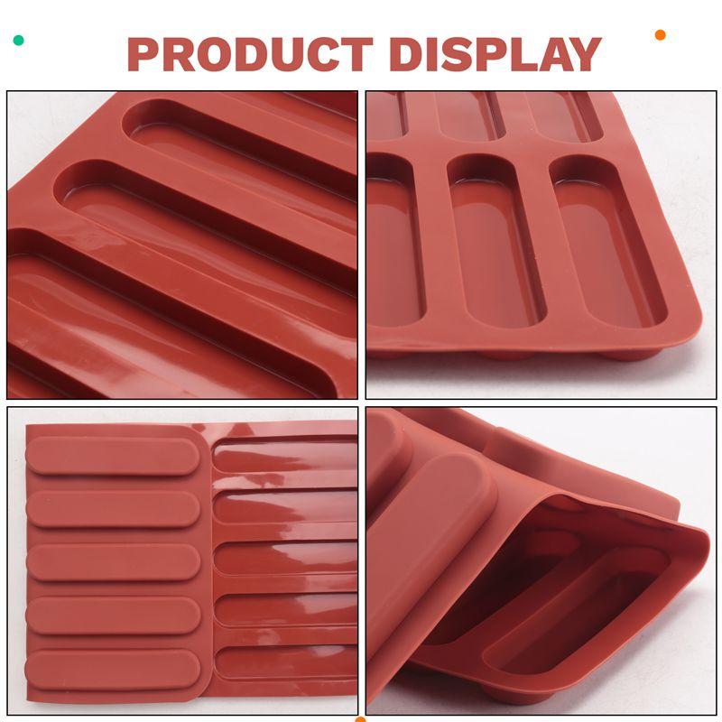 Good-Tiramisu Finger Biscuit Silicone Mould,15 Cavities Cereal Bars Baking Mould,Chocolate Bar Mold, Long Strip Silicone Mold