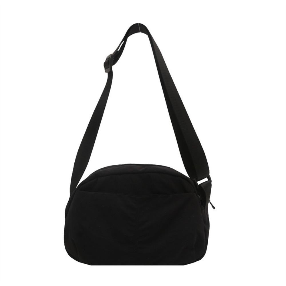 New Solid Color Sling Crossbody Bag Quick-dry Nylon Square Bag Zipper Large Capacity Handbag Women Square Bag