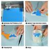 12 X 10inch Iridescent Adhesive Vinyl Sheet Film Sticker DIY Christmas Festival Party Wall Glass Cups Home Decoration For Cut