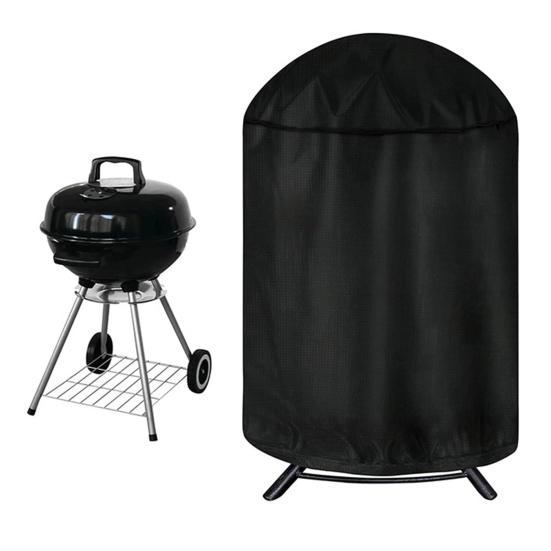 Kryt na gril na dřevěné uhlí Oxford tkanina Kulatý chránič grilu Odolný proti roztržení Vodotěsný Kryt na gril na barbecue se stahovací šňůrkou pro ochranu za každého počasí