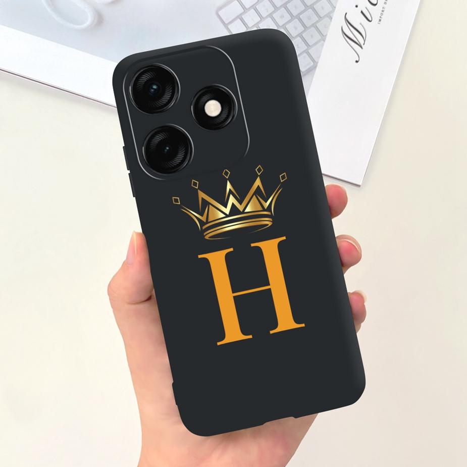 For Tecno Spark 20 Case Spark 20C Cute Crown Letters Cover Soft Silicone Phone Case For Tecno Spark 20 Pro Spark20 C Fundas Capa