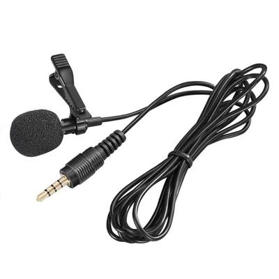 3,5mm klopový mikrofon zpěvový stojan klipsová spona pro mobilní telefon konference řeč audio video klopový mikrofon