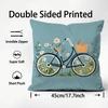 Popular Country Flower Bicycle Cushion Cover Soft Washable Pillow Case Multi-Scene For Couch Bed Travel Office Use