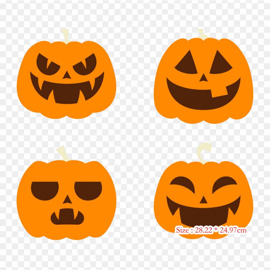 

Хэллоуин Джек О Фонарь Тыква Утюг на термопереносной печати виниловые нашивки наклейки для одежды DIY аппликации моющиеся нашивки