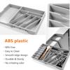Silverware Silverware Tray for Kitchen Plastic Flatware Tableware Silverware Drawer Organizer Utensil Organizer with Li&Zhao Organizer, Drawer,