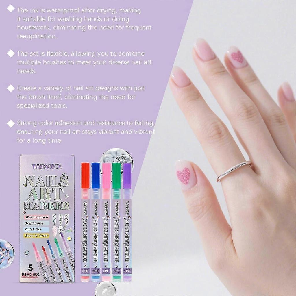New model Torvikx Nail Art And Graffiti Pens Are Bright And Colorful, Easy To Handle, Suitable For Diy In Various Occasions, Gentle And Not Prone To S