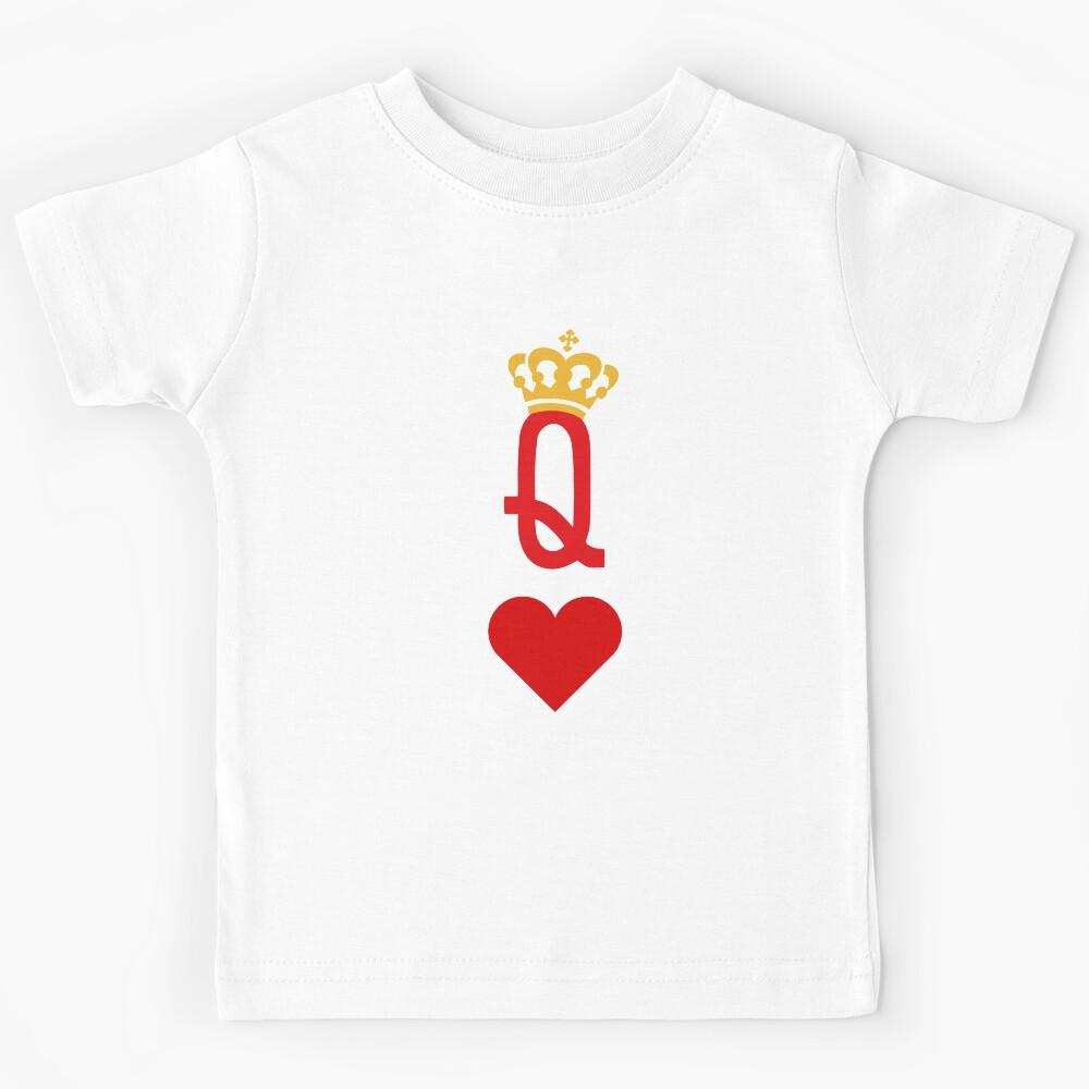 Queen Of Hearts for Playing Cards Design for Poker Players Kids T-Shirt 100