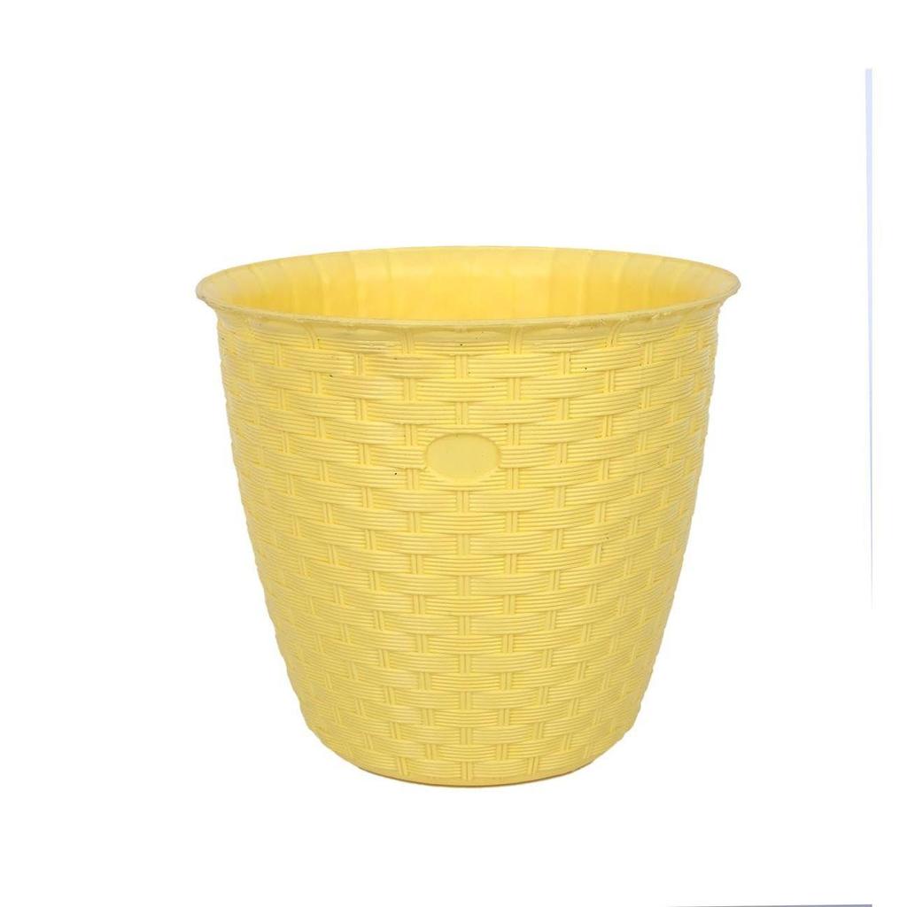 100% Virgin Plastic Round Pots for Plants|Unique Design|Indoor and Outdoor Flower Pot for Home/Office/Table/Garden