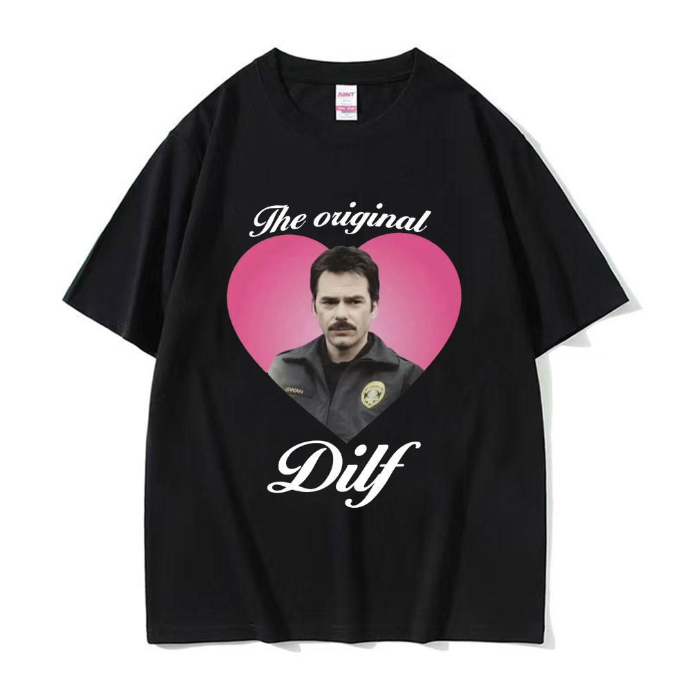 I Love Hot Dads Tshirt The Twilight Saga Charlie Swan Billy Burke Graphic Tshirts Unisex Women Cotton Oversized T Shirt Streetwear