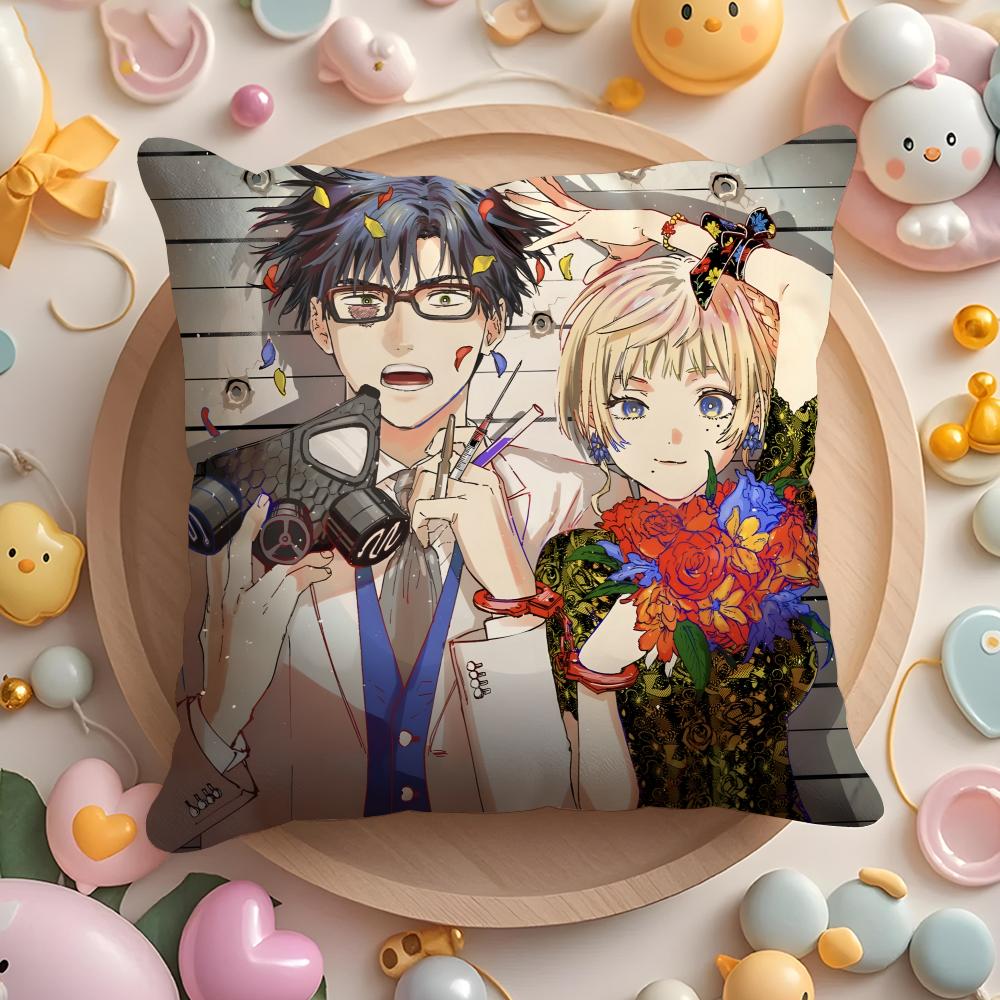 Anime M-Marriagetoxin Cushion Cover Home & Car Multi-Scene Pillow Cover - Reversible, Soft & Durable for Daily Use