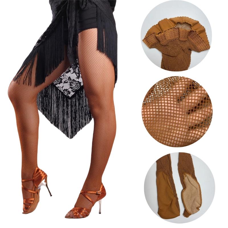 Yiran Sexy Lingerie Women's Plus Size Hard Network Professional Fishnet Tights For Ballroom & Latin Dance Competition Cotton Sole Bone Line Oxford Stockings 155Cm