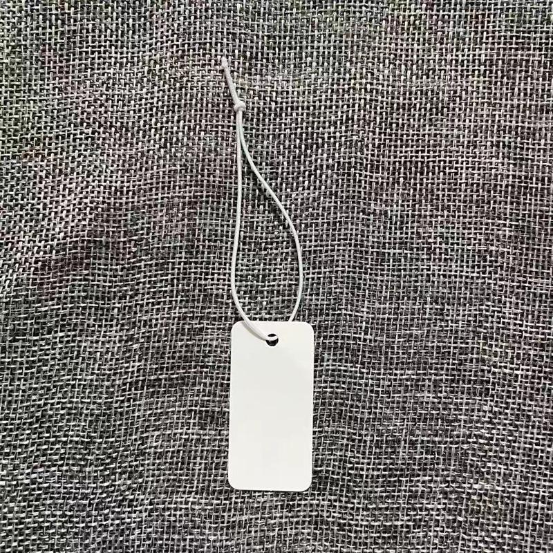 In-Stock Blank Cardboard Jewelry Tags with Elastic Rope for Clothing Accessories