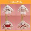 Cute Plush Rabbit Keychain With Super Soft Short Pile For Kids School Bags