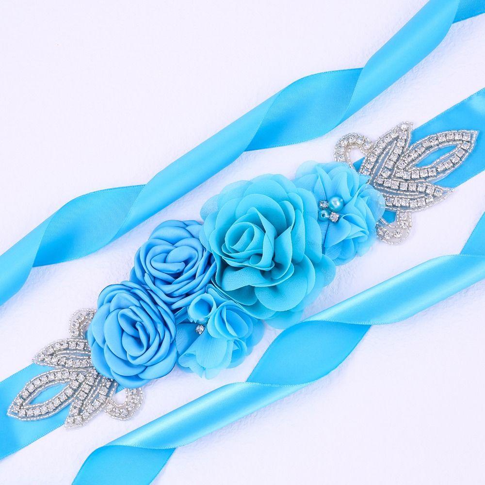 5 Flowers Wedding Flower Waistband Creative Floral Applique Sash Bridal Dress Accessories