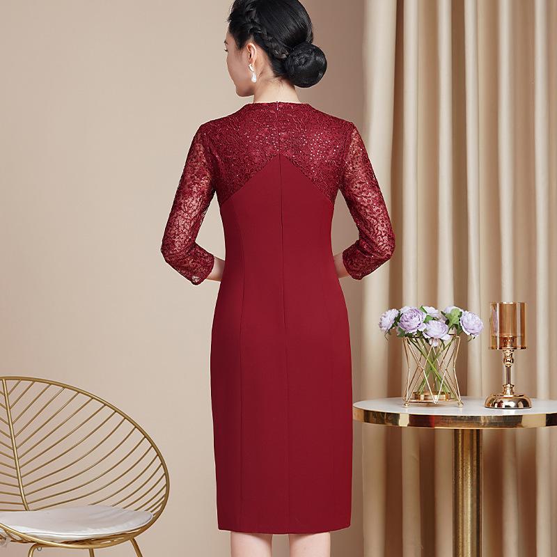 Elegant Spring Plus Size Mother-in-law Wedding Banquet Dress