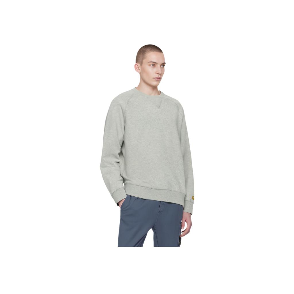 Carhartt WIP Solid Color Crew Neck Pullover Casual Long Sleeve Sweatshirt Men Sweatshirt Gray I026383-00J-XX