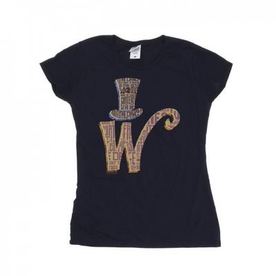 Willy Wonka Womens/Ladies W Logo Hat Cotton T-Shirt