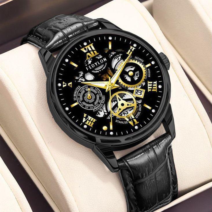 Hollow New Fully Automatic Movement Men's Watch Luminous Waterproof High-end Watch Men's Original Calendar