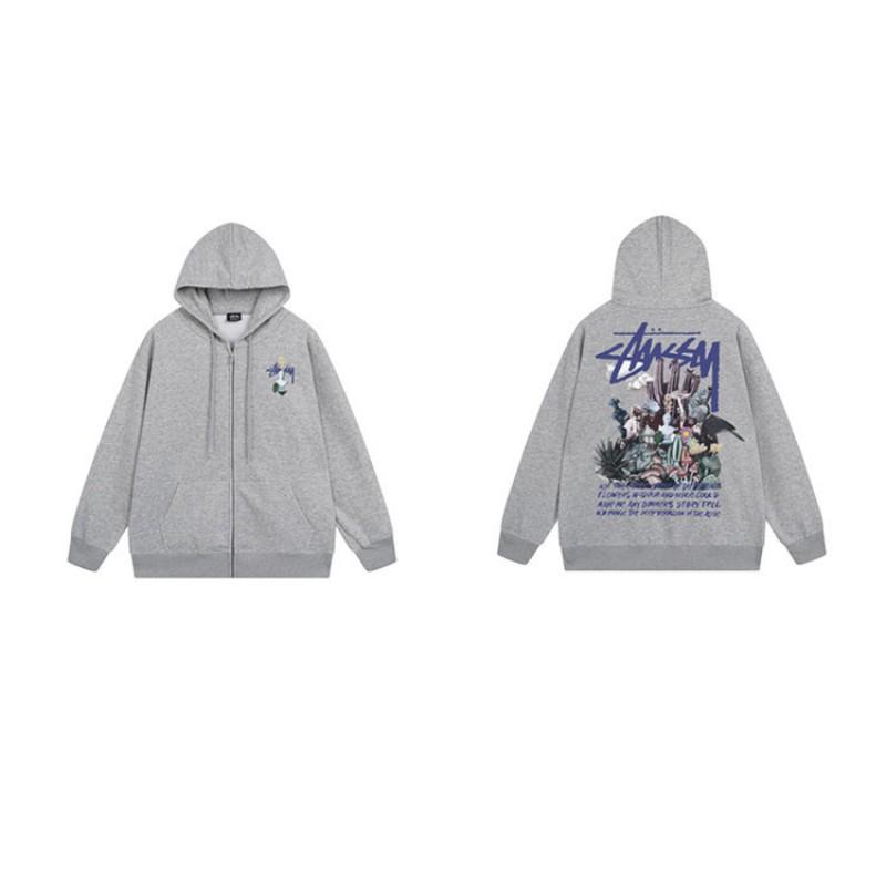 Mens Hooded Zip-Up Fleece-Lined Sweatshirt With Letter Print Casual Oversized Pullover Winter Jacket