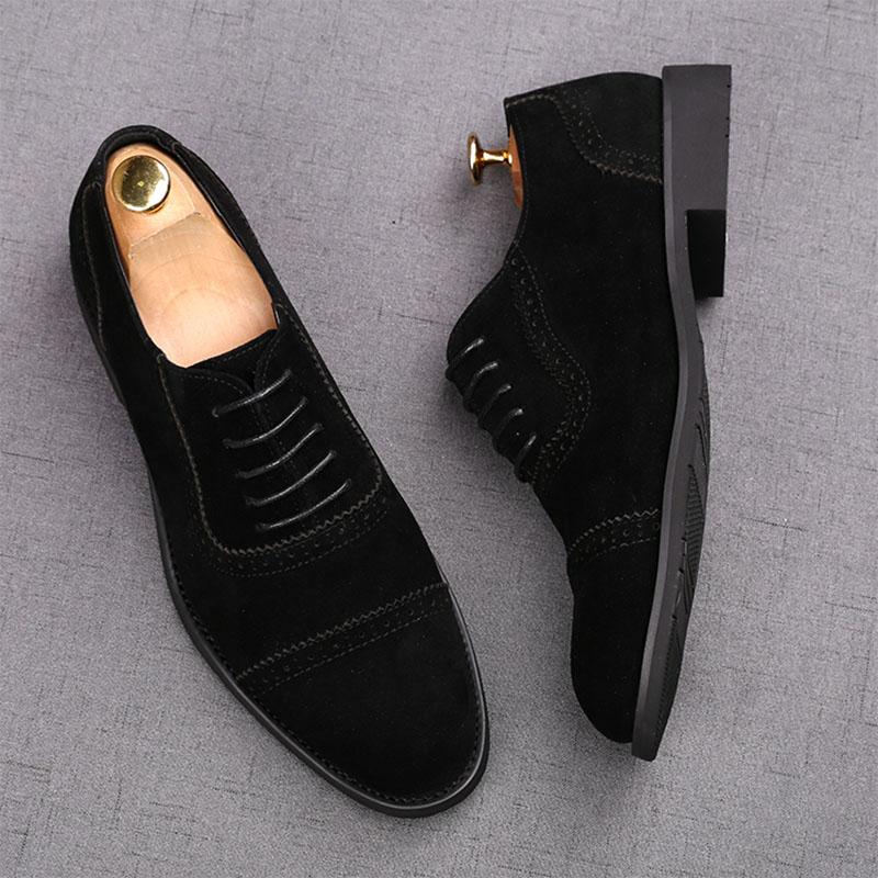 Chaussures Décontractées Patchwork Daim de Luxe pour Homme Lacets Mocassins Brogues Retour à la Maison Robe de Mariage Bal de Promo Zapatillas Hombre