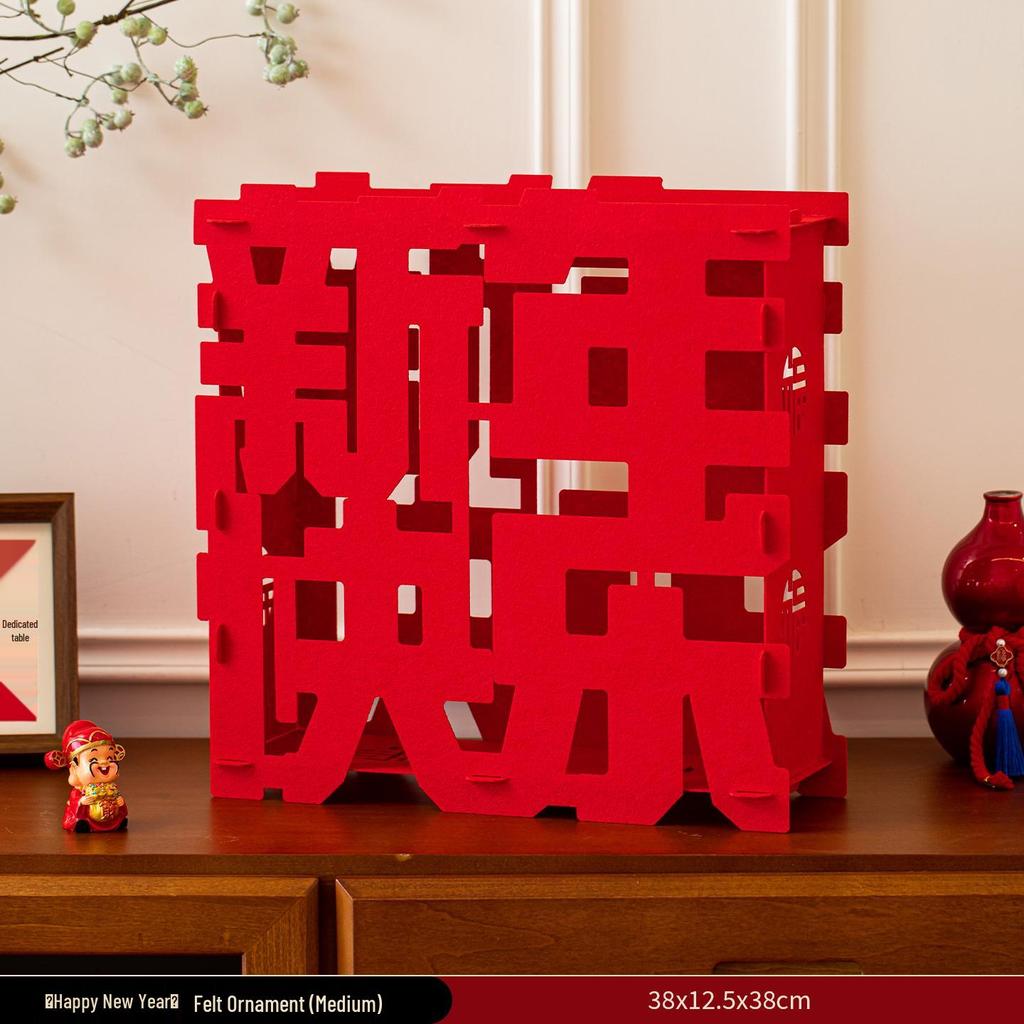 2026 Year of the Horse 3D Fu Ornament for New Year Spring Festival Décor