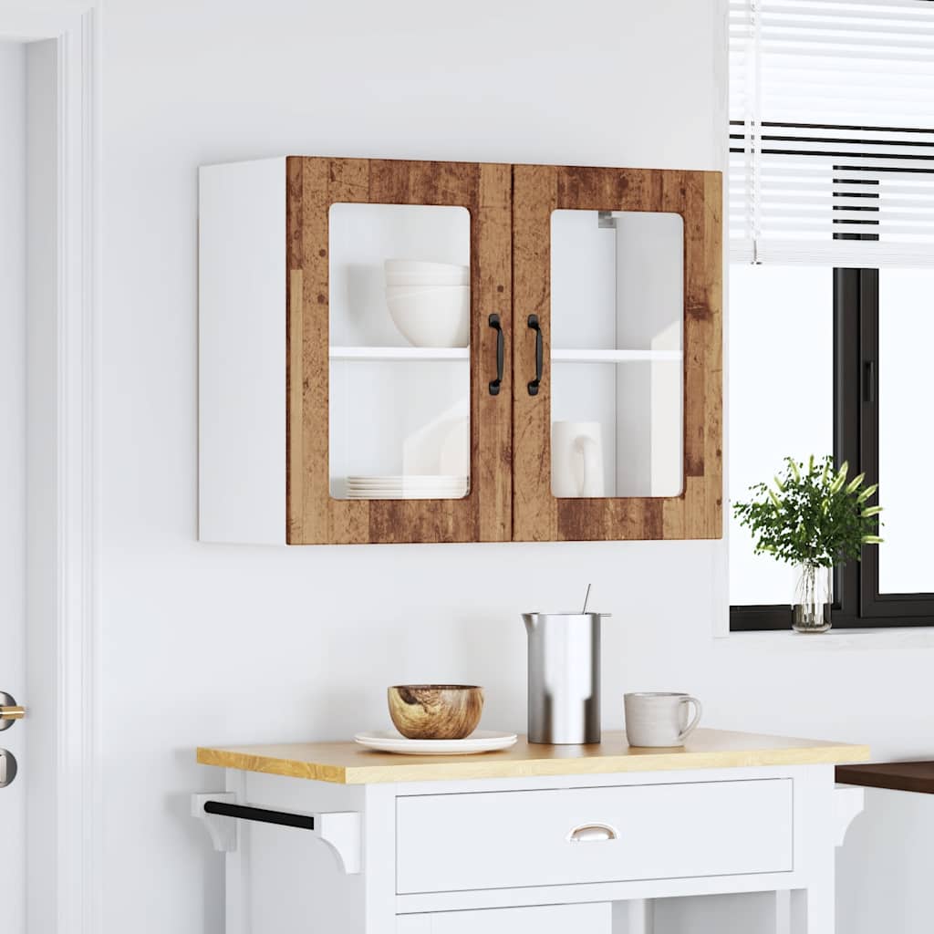 Kitchen Wall Cabinet With Doors, Lucca, Old Wood