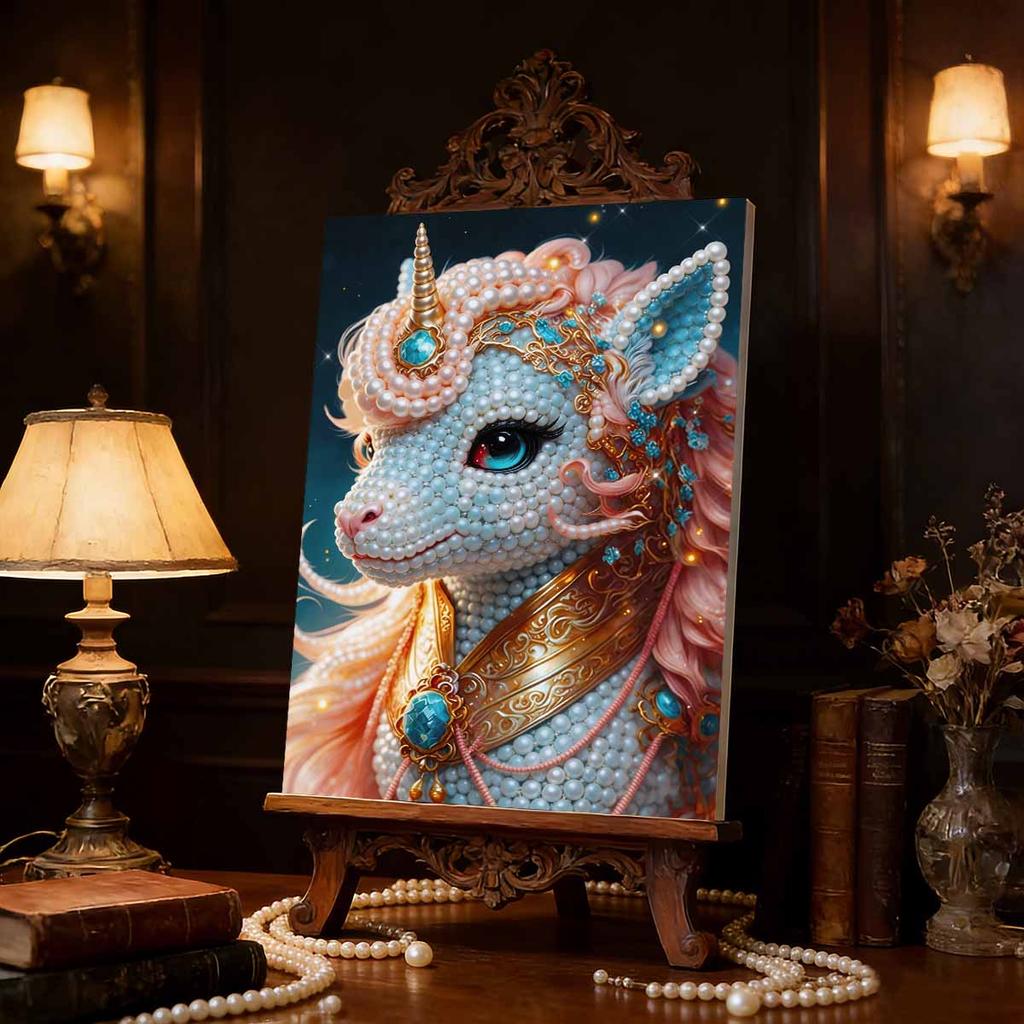 DIY Horse Pearl Art Painting for Home Wall Decor Pearl Gem Paintings Picture Arts Craft  for Adults/Beginners Gift Idea Home Decor Without Frame