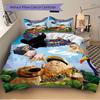 3pcs Up Balloon House Bedding Set, 1 Soft Quilt Cover + 2 Pillowcases, Machine Washable, Suitable for All Seasons, Perfect Gift for Family a