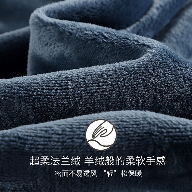 Korallfleece Pyjamas Herr Höst Och Vinter Förtjockad Fleece Varm Herr Flanell Loungewear Vinter Stor Storlek Kostym