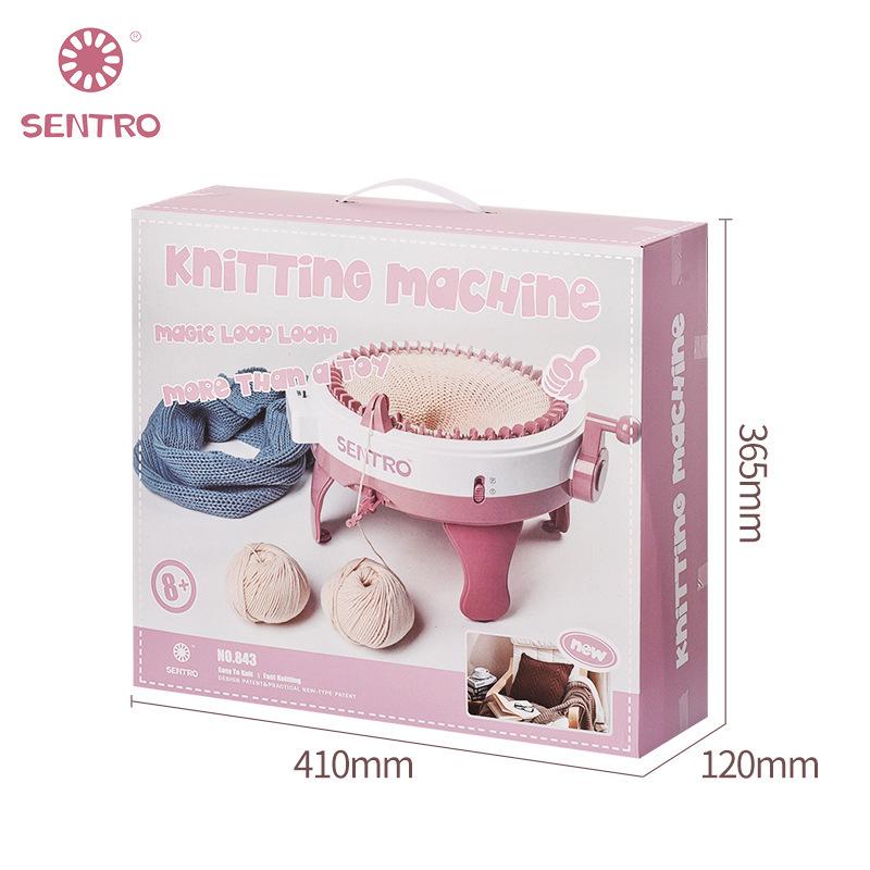 Children's Hand-Crank Knitting Machine Toy - 48 Needles for Sweaters, Hats, and Scarves