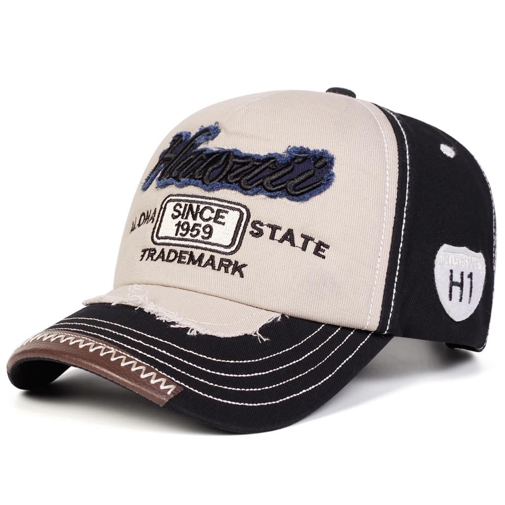 Unisex ALOHA STATE Stickerei Baseballkappen Frühling und Herbst Outdoor Verstellbar Lässige Hüte Sonnenschutzhut Sportkappe